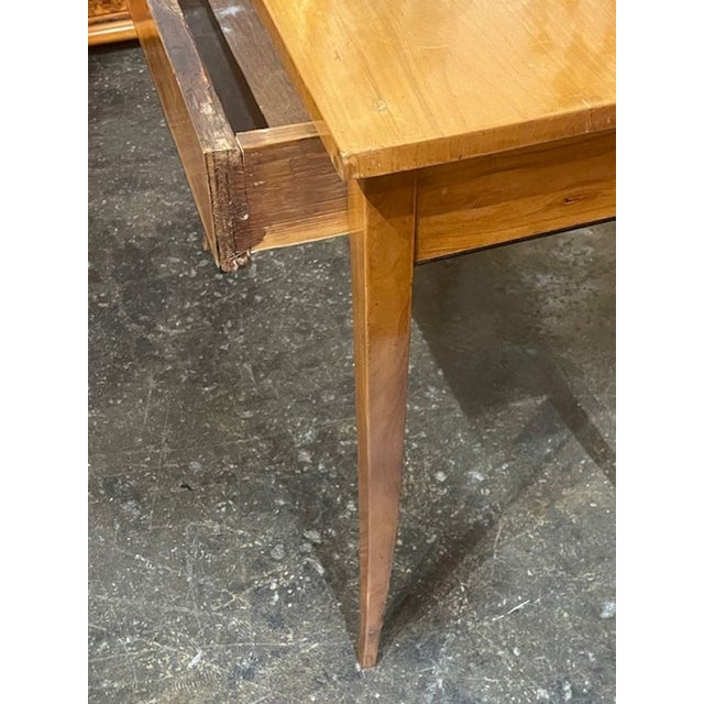 19th C. Biedermeier Fruitwood Side Table For Sale - Image 4 of 7