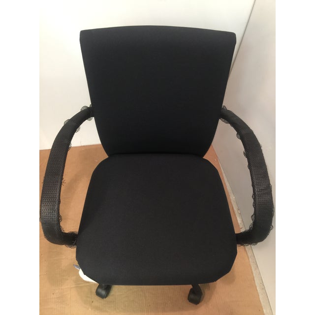 Contemporary Vitra Ac1 Black Swivel Armchair For Sale - Image 3 of 13