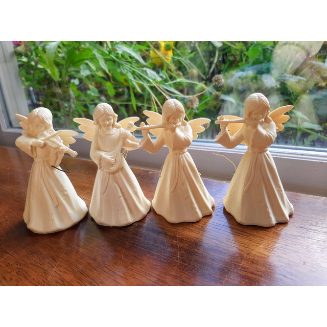 Christmas Angel Cherub Ornaments - White Set of 4 These ornaments are absolutely charming! Each angel girl is depicted...