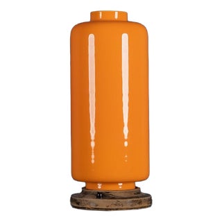 Vase in Orange Opaline Glass by Carlo Scarpa for Venini For Sale