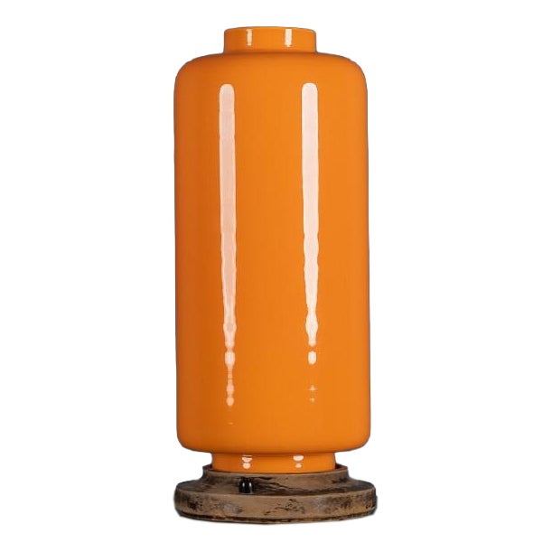 Vase in Orange Opaline Glass by Carlo Scarpa for Venini For Sale