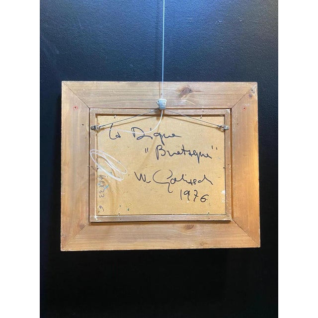 William Goliasch, Dike in Bretagne, Oil on Wood, 1976 For Sale - Image 8 of 9