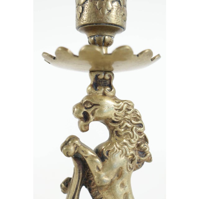 Gray 19th Century Napoleon III Candleholders in Bronze, Set of 2 For Sale - Image 8 of 9