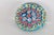 Aqua Small Round Art Glass Paper Weight Italian Murano Style Millefiori Flowers 5131b For Sale - Image 8 of 10