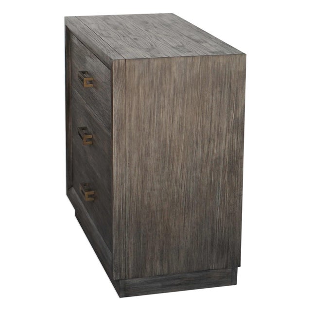 THis is such a cool solid Acacia wood chest. It can be used as many things including nightstands. I love the walnut color...