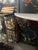 Mid-Century Modern 1970s Dark Wooden Oval Mirror and Console Table With Marble Top Pair For Sale - Image 3 of 11