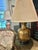 Mid-Century Modern Vintage 1960’s Paul Hanson Hammered Brass Chinoiserie Table Lamps With Original Shades For Sale - Image 3 of 13