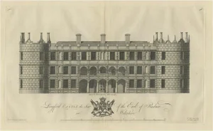 Illustration of Longford Castle, South of Salisbury, Wiltshire, England, 1766, Print