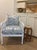 White Vintage Hibriten Bernhardt Caned Armchair With Lee Jofa Oscar De La Renta Sameera Fabric For Sale - Image 8 of 18