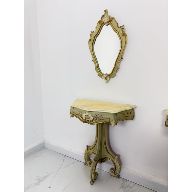 Venetian Bedside Tables with and Mirrors, 1960s, Set of 4 For Sale - Image 9 of 13
