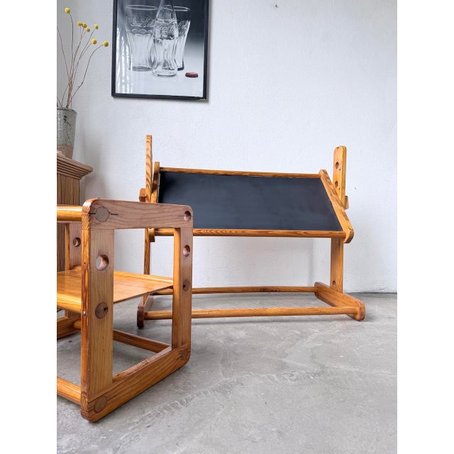 Bauhaus Pine Childrens Desk and Chair, 1960s, Set of 2 For Sale - Image 9 of 18