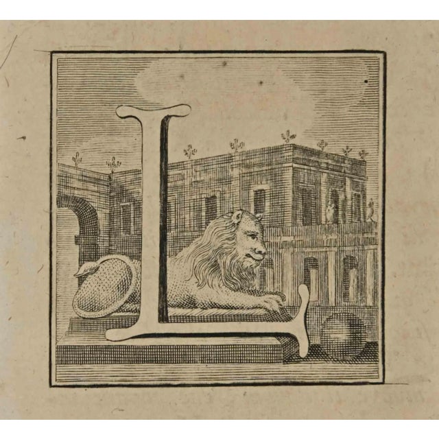 Letter of the Alphabet L, from the series "Antiquities of Herculaneum", is an etching on paper realized by Luigi...