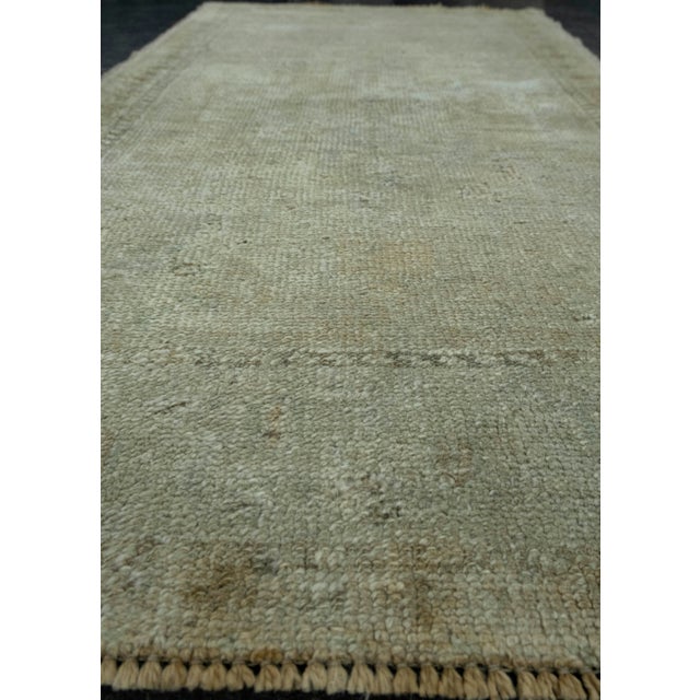 Turkish Mini Rug Oriental Hand Knotted Vintage Rug 1'10" x 3'4" #16587 For Sale In Houston - Image 6 of 8