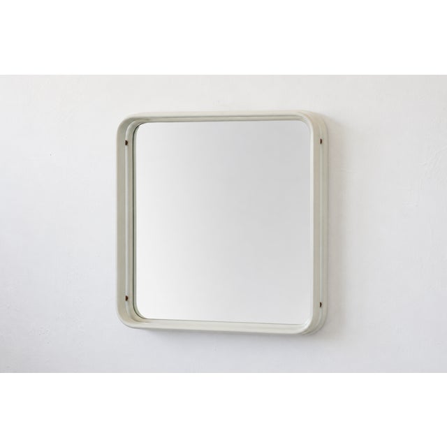 Wood Mid-Century Italian Mirror with Wooden Frame For Sale - Image 7 of 7