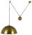 Posa Pendant in Brass with Side Counter Weight attributed to Florian Schulz, 1960s For Sale