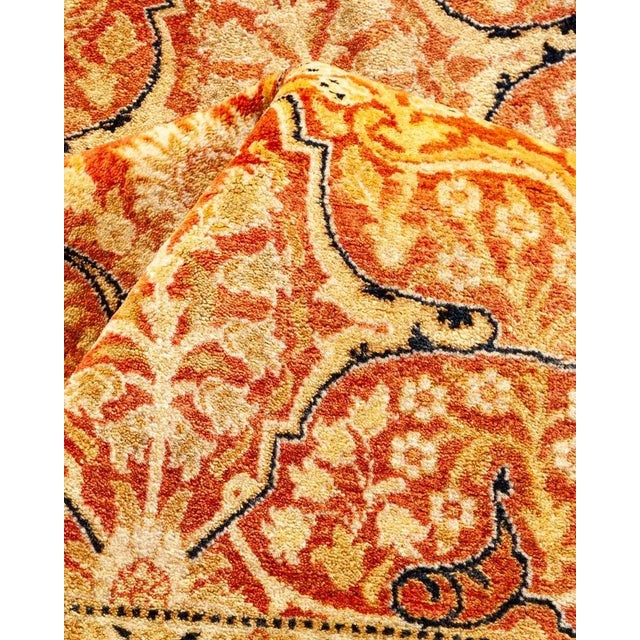 Textile Mogul, One-of-a-Kind Hand-Knotted Area Rug in Orange, 8' 2" x 10' 7" For Sale - Image 7 of 8