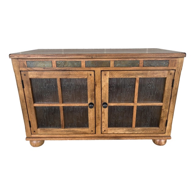 Broyhill Attic Heirlooms Distressed Oak Media Cabinet - Tv Cabinet For Sale