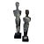 Late 20th Century Contemporary ’Goddesses’ Cycladic Style Ceramic Sculptures by Cynthia Aldrich - Set of 2 For Sale