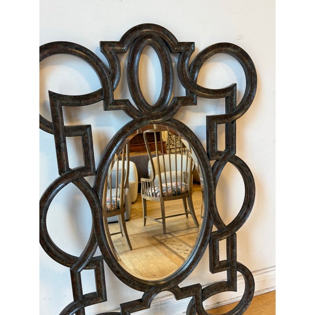 Metal Theodore Alexander Interwoven Wall Mirror For Sale - Image 7 of 12