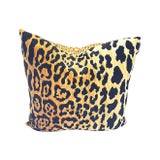 Late 20th Century Velvet Leopard Pillow For Sale