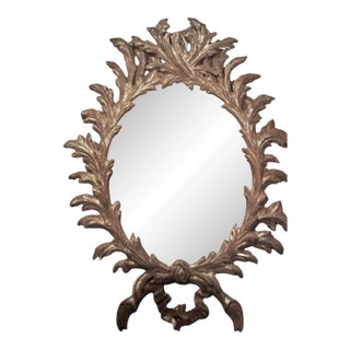 18th C Style Burton-Ching George I White Gold Giltwood Mirror For Sale