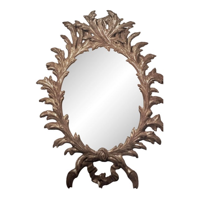 18th C Style Burton-Ching George I White Gold Giltwood Mirror For Sale