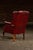 Vintage Tufted Leather Wingback Chesterfield Armchair in Oxblood For Sale In Chicago - Image 6 of 15