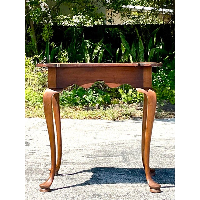 Mid 20th Century Vintage Traditional Knotty Pine Side Table For Sale - Image 4 of 8