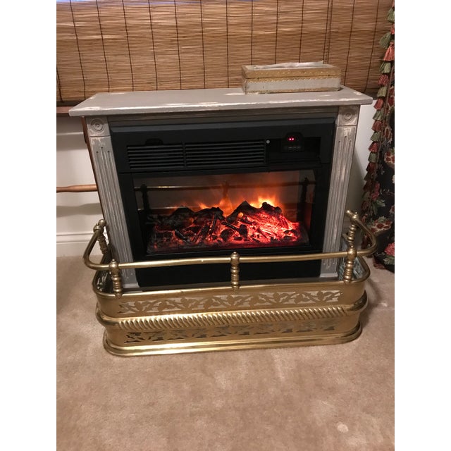 Early 21st Century Antique English Brass Fireplace Surround Chairish