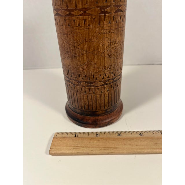 Circa 1900 Antique Indonesian Karo Batak Etched Bamboo Lime Container For Sale - Image 10 of 10