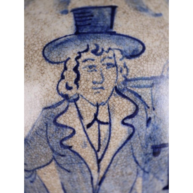 Ceramic Large Dutch Delft Blue and White Tobacco Jar Taback with Cover, 19th Century For Sale - Image 7 of 15