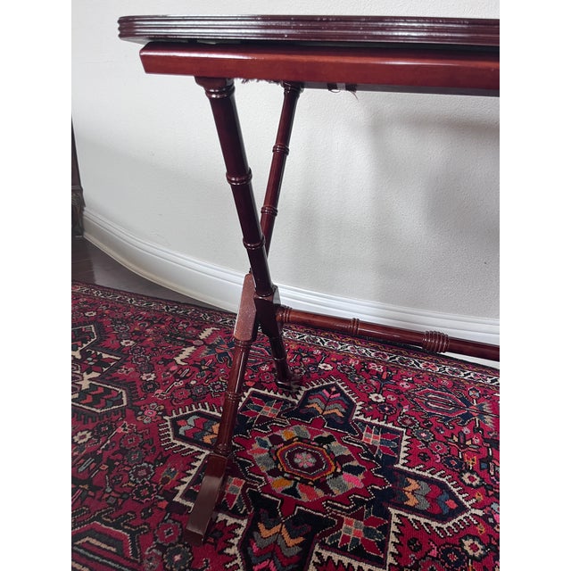 Brown Vintage Bombay Company Mahogany Wood Butler’s Table, Folding Table/Desk For Sale - Image 8 of 12