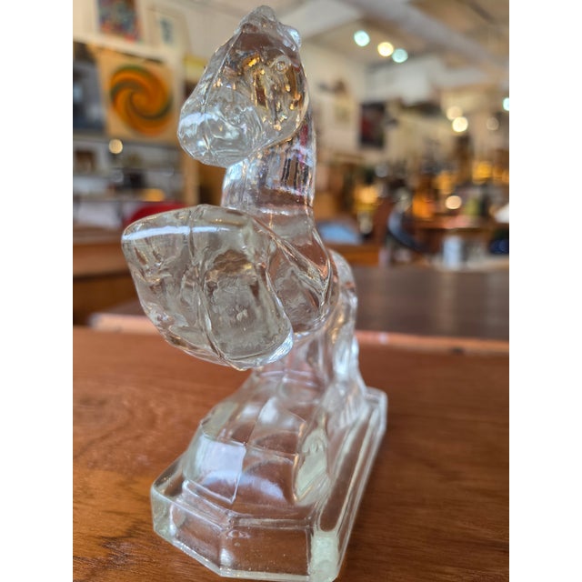 1970s Le Smith Pressed Glass Horse Bookends For Sale - Image 11 of 14
