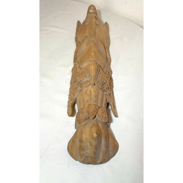 Wood Antique Carved Wood Indonesian Figural Wall Relief Sculpture Plaque Mask Face For Sale - Image 7 of 12
