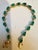 Metal 12 Carat Natural Zambian Emerald & Diamond Tennis Bracelet 14 Karat Yellow Gold For Sale - Image 7 of 8