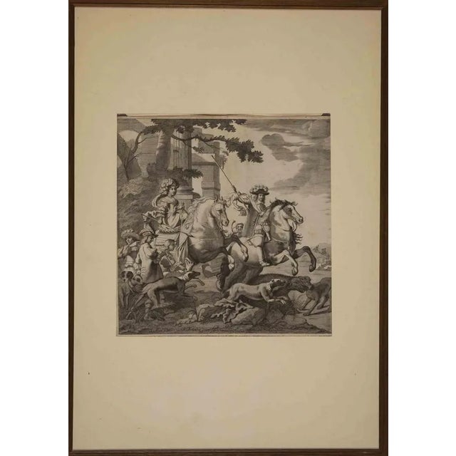 Giovanni Battista Brambilla, Cavalcade, Etching, 18th Century, Framed For Sale