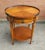 Late 20th Century Bookmatched Single Drawer Fruitwood Gueridon Table in the style of French Louis XV. Measures 22.25" in...