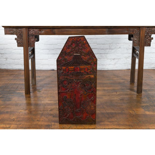 Burmese 19th Century Hand-Carved and Painted Wooden Puppet Show Sign For Sale In New York - Image 6 of 12
