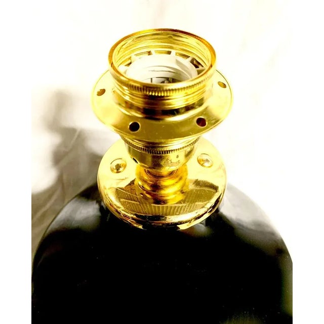 Black Murano Glass Table Lamps attributed to Seguso, Set of 2 For Sale - Image 8 of 12