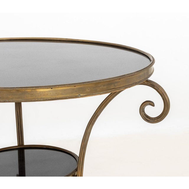 Brass French Empire Style Marble and Brass Gueridon, Pr. For Sale - Image 8 of 8