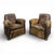 Vintage Leather Club Chairs, Set of 2 For Sale