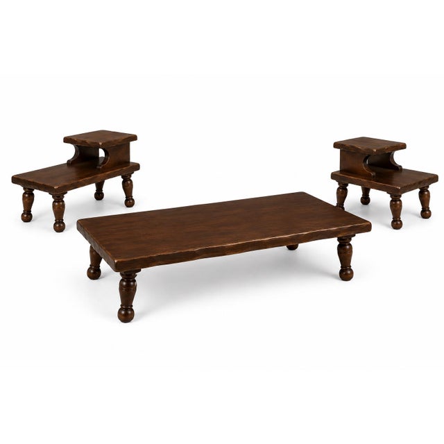 Late 20th Century Late 20th Century Rustic Primitive Solid Wood Coffee Table — Refinished in Old Chapel Satin Walnut For Sale - Image 5 of 5