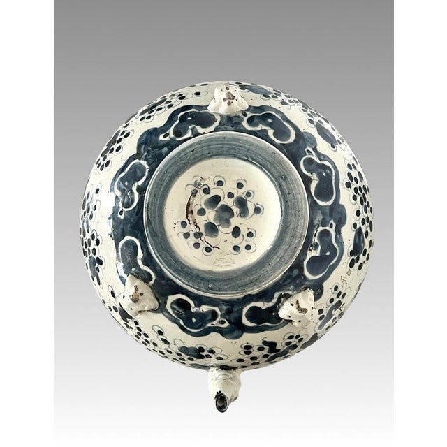 Chinoiserie Rare 19th. Century Large Chinese Blue and White Phoenix (Wine) Vessel / Pot For Sale - Image 3 of 14