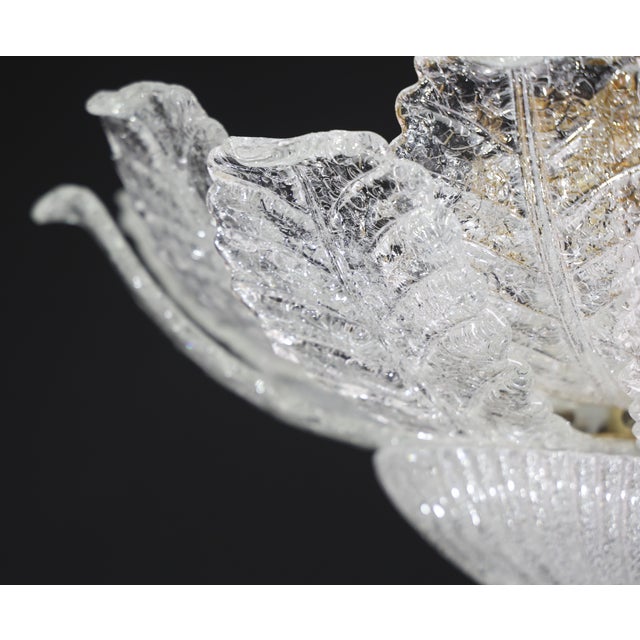 Vintage Procida, Murano Clear Trasparent Glass Ceiling Light For Sale - Image 14 of 14