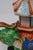 Japanese Vintage Japanese Satsuma-Style Moriage Elephant Pagoda Lamp With Shade For Sale - Image 3 of 18