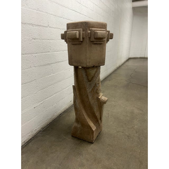 1980s Brutalist 3-Tiered Pedestal Concrete Fountain or Planter - Supellex For Sale - Image 10 of 13
