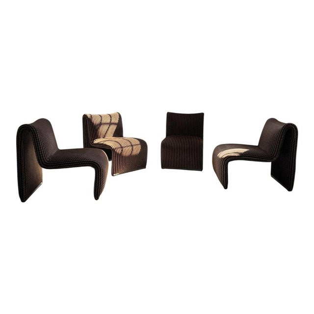 Brown Italian Armchairs, 1970s, Set of 4 For Sale - Image 8 of 8