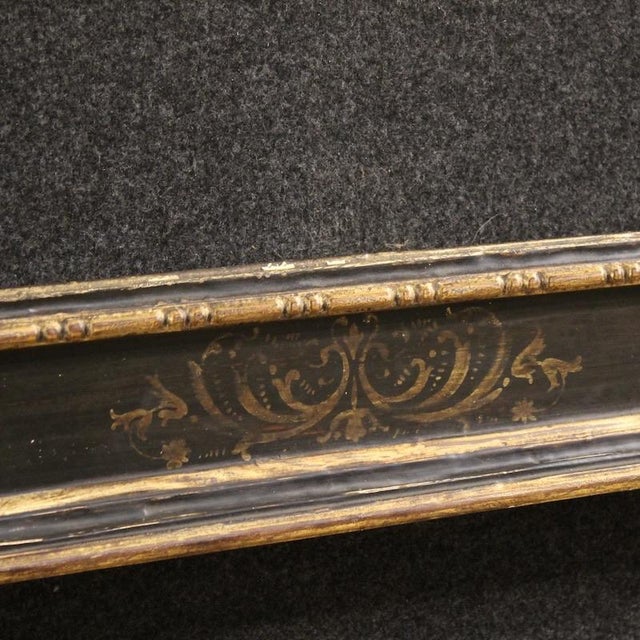 Goldenrod 20th Century Lacquered Painted and Gilded Tuscan Frame, 1950 For Sale - Image 8 of 15