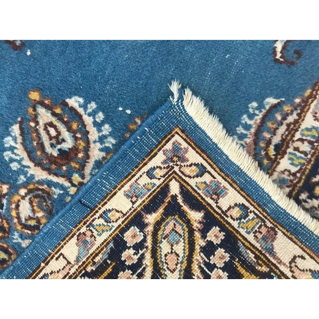 Yellow Small Square Kerman Rug For Sale - Image 8 of 9