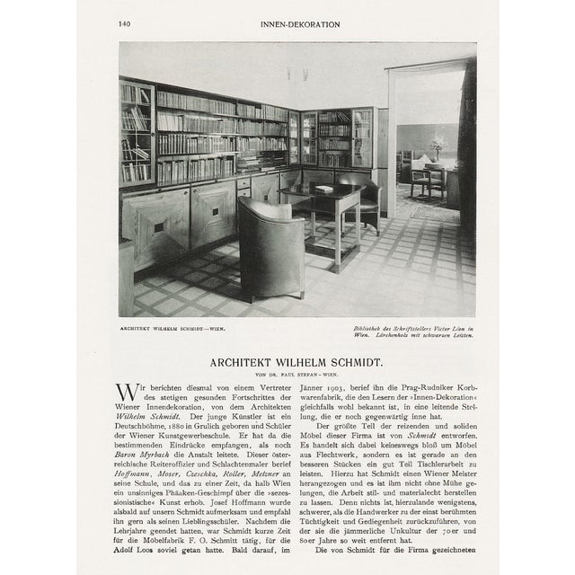 Secessionistic Armchair by Wilhelm Schmidt for Friedrich Otto Schmidt, Vienna, 1908, Set of 4 For Sale - Image 18 of 18